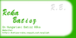 reka batisz business card