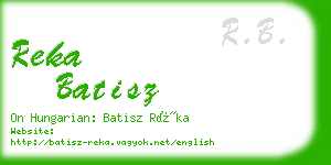 reka batisz business card